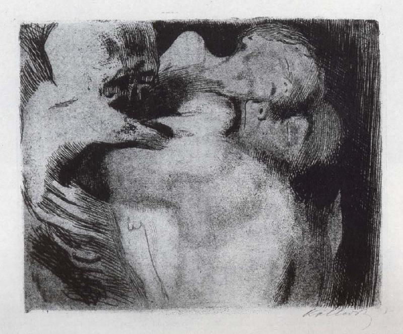 kathe kollwitz Death and woman around the child wrestling oil painting image